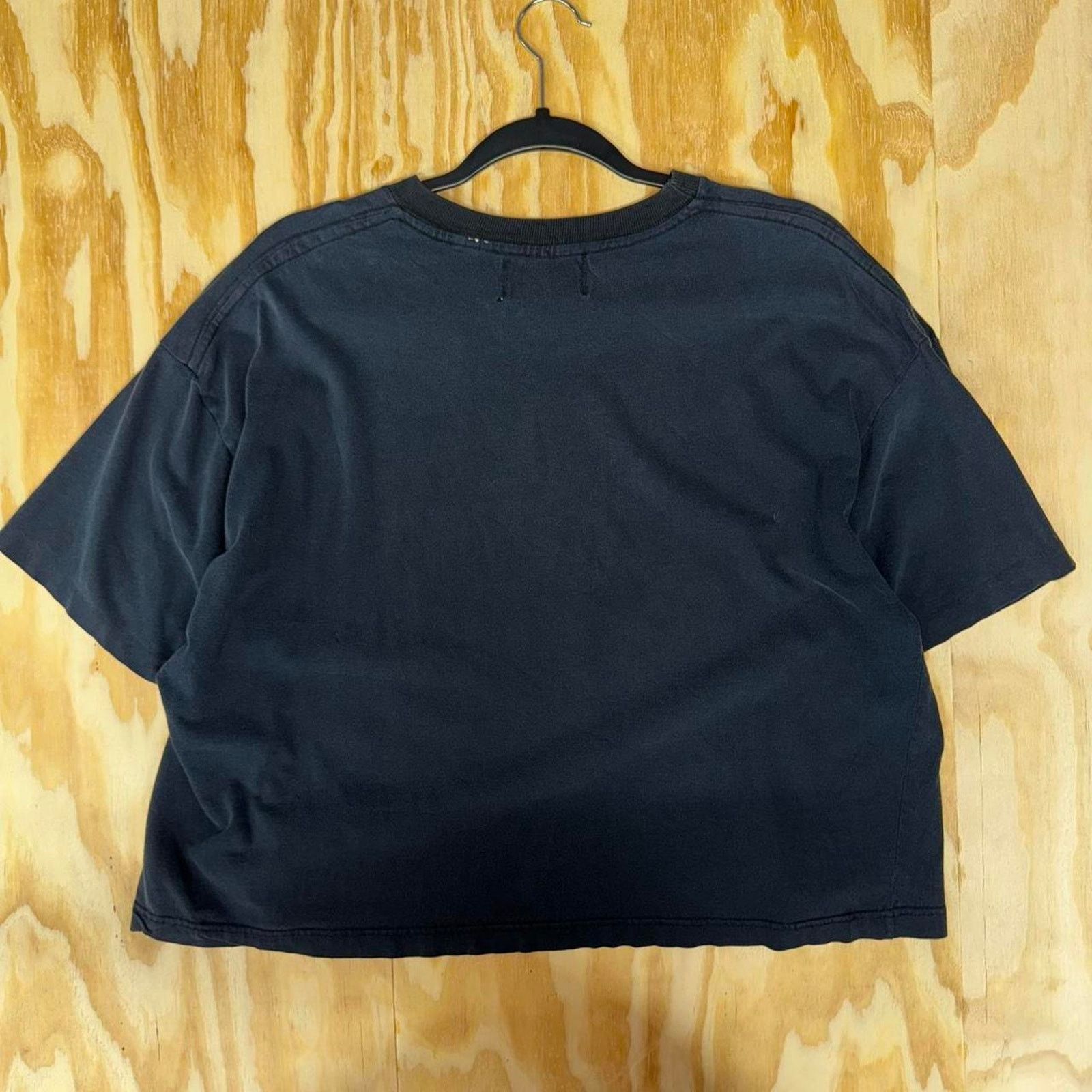 Vintage Vintage y2k bonjour french style crop top femme / womens tee Size L / US 10 / IT 46 - 2 Thumbnail