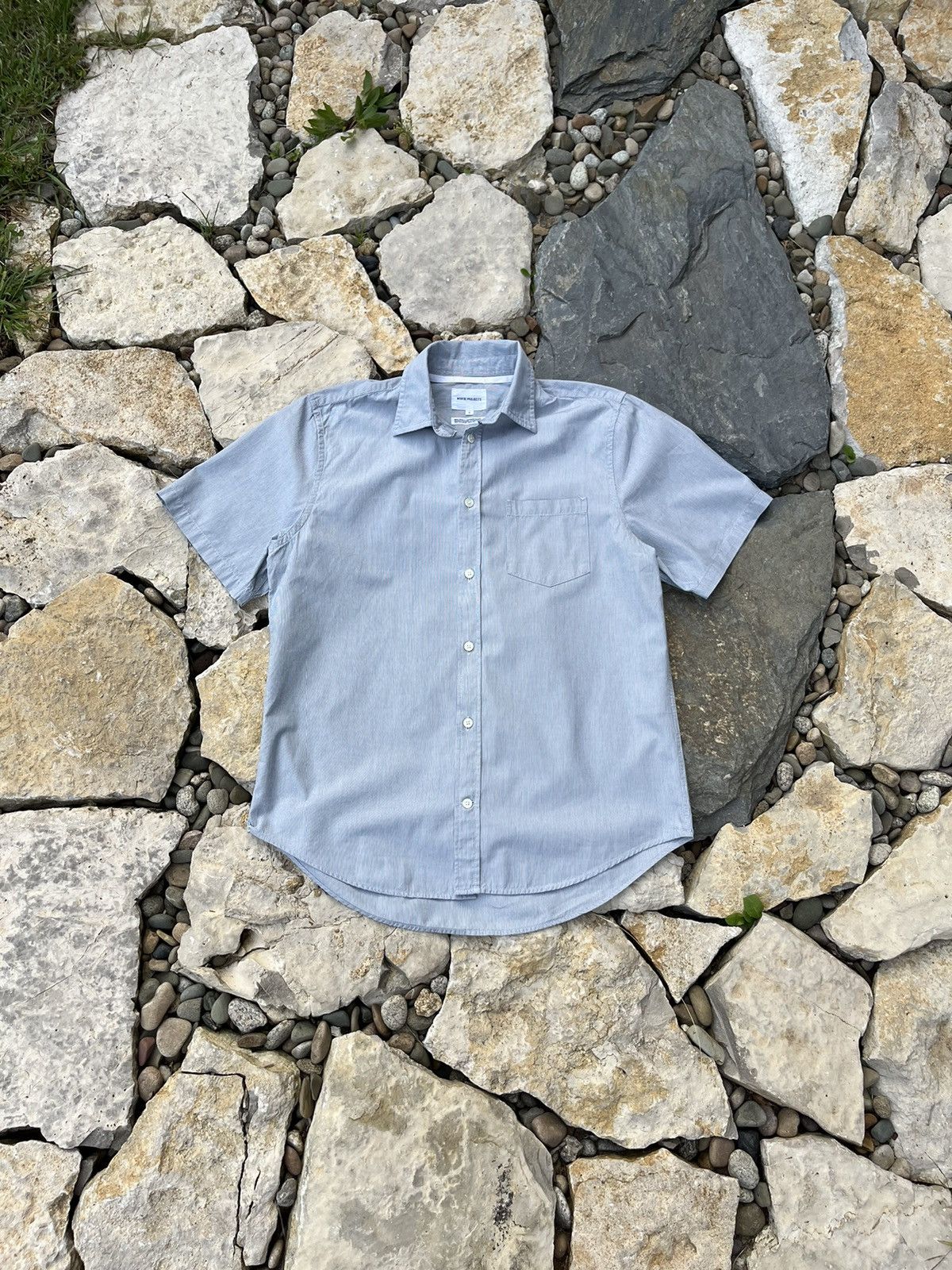 Norse Projects Norse Projects osvald micro stripe ss cotton pocket shirt Size US S / EU 44-46 / 1 - 1 Thumbnail
