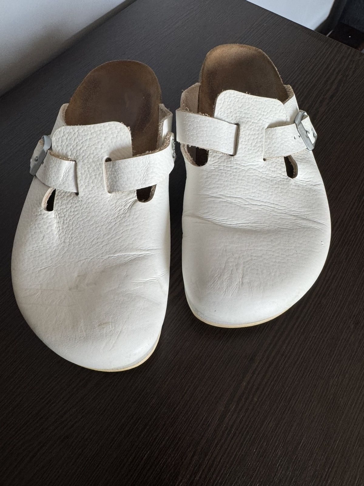Birkenstock Birkenstock Boston White leather mules 36 Size US 6 / IT 36 - 4 Thumbnail