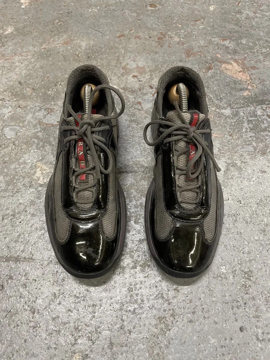 Prada Prada Americas Cup Dark Satin Olive Shoes Size US 6.5 / IT 36.5 - 5 Thumbnail
