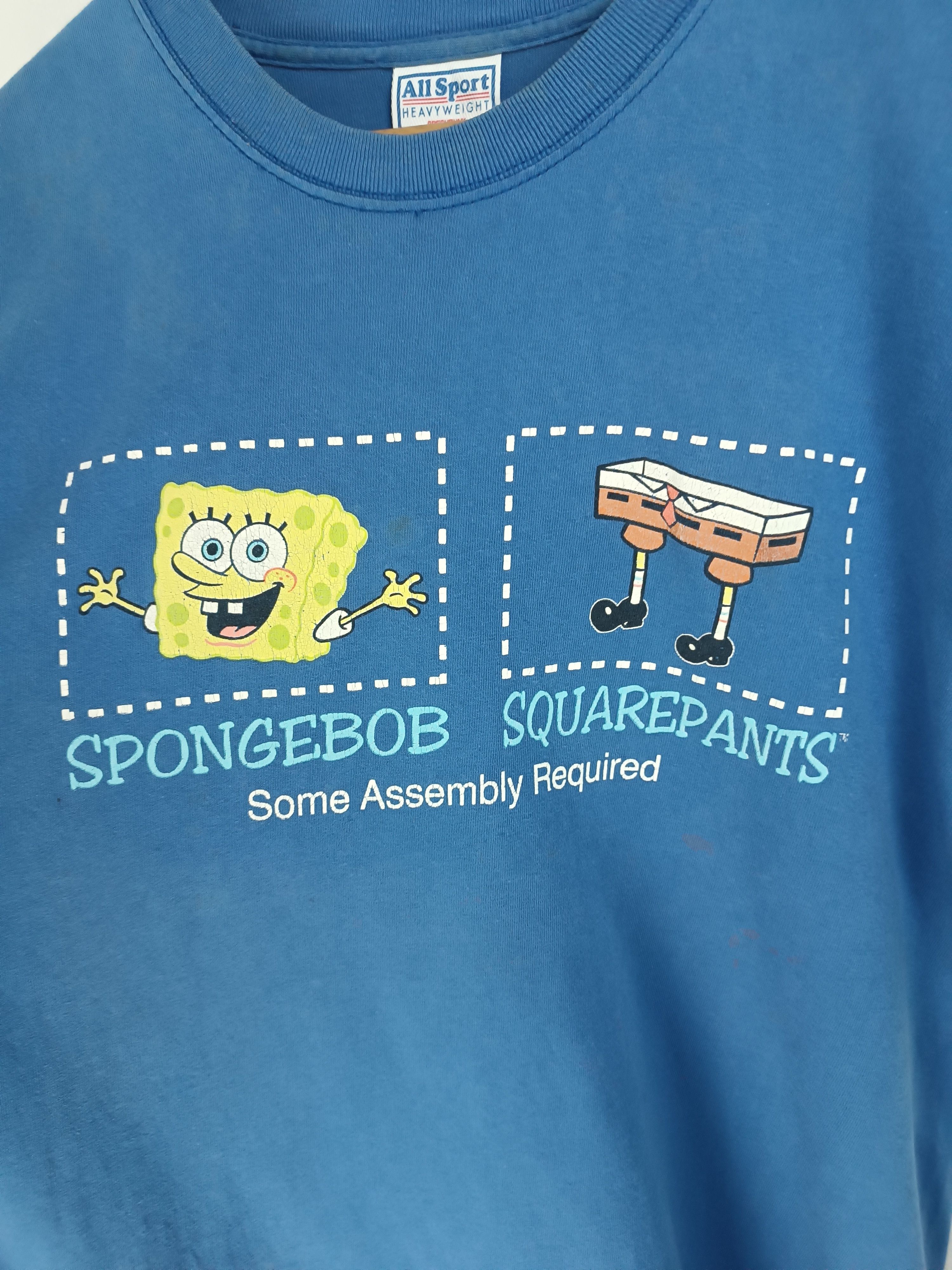 Cartoon Network VINTAGE LATE 90'S SPONGEBOB SQUAREPANTS FADED TEE Size US L / EU 52-54 / 3 - 9 Thumbnail