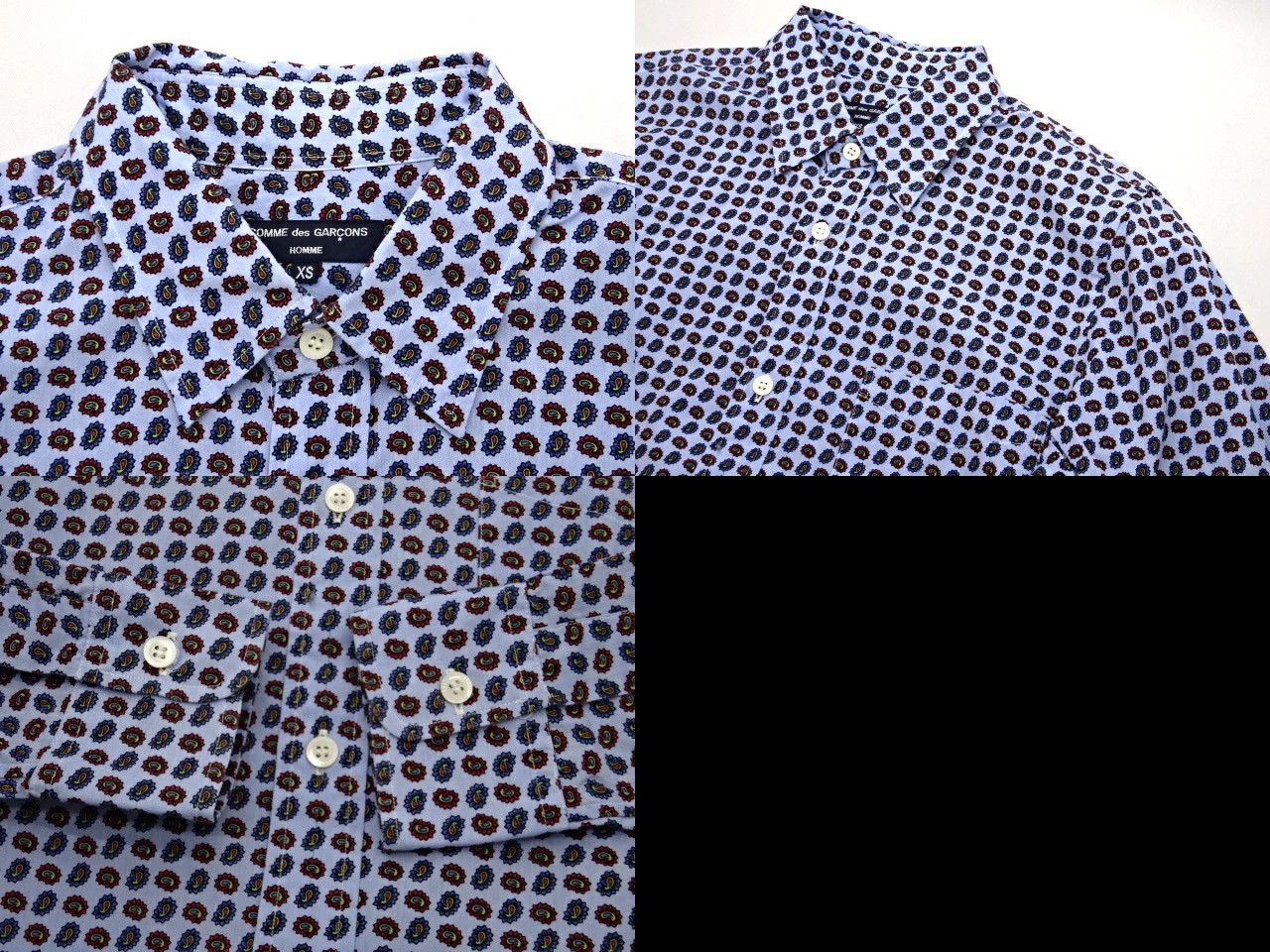 Comme des Garcons Homme Plus Shirt Paisley Pattern Long Sleeve Size US XS / EU 42 / 0 - 4 Thumbnail
