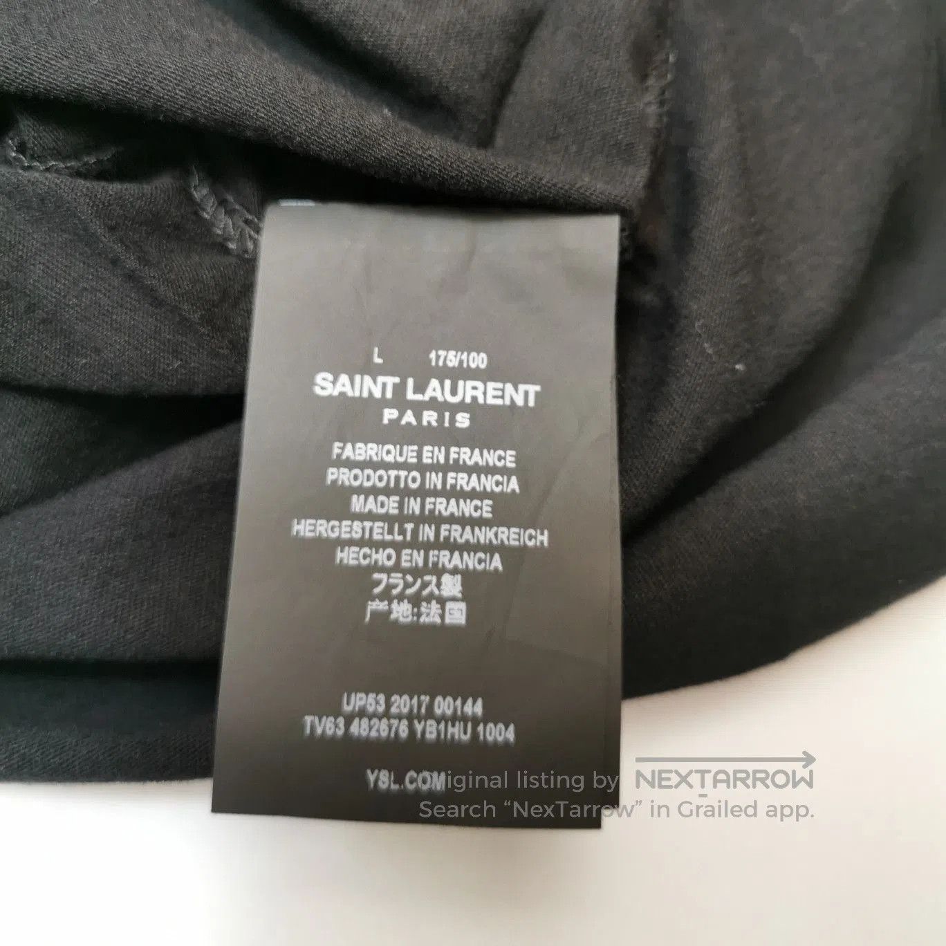 Saint Laurent Paris Saint Laurent L Cotton Red Lips Letter Print Crewneck T. Size US L / EU 52-54 / 3 - 6 Thumbnail