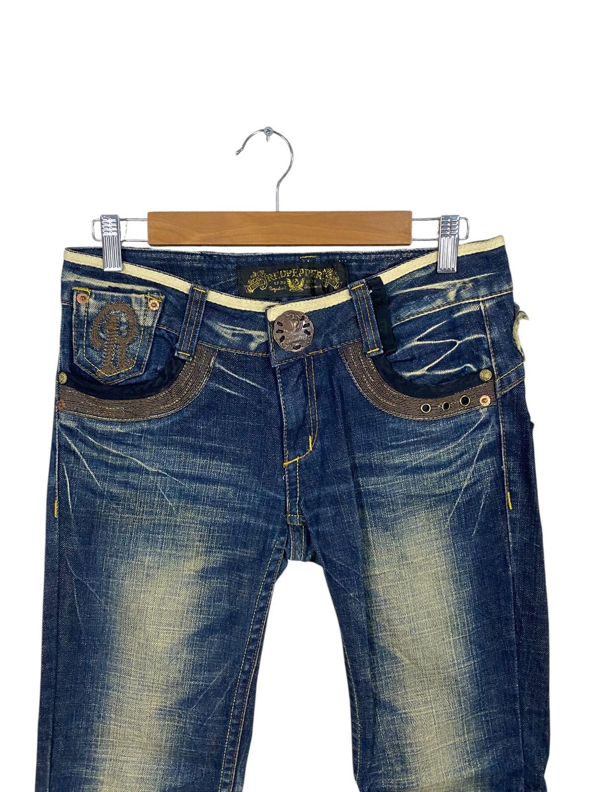 Japanese Brand Japanase brand red peppers flared denim very rare Size US 31 - 4 Thumbnail