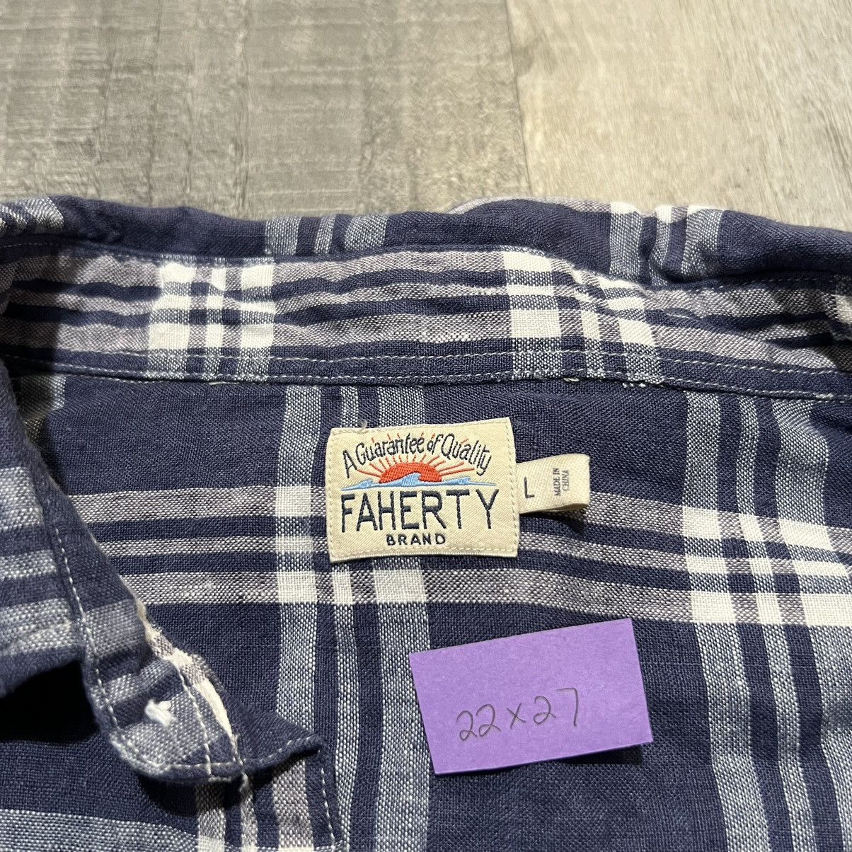 Faherty Faherty Brand Plaid Long Sleeve Cotton Flannel Button Size US L / EU 52-54 / 3 - 4 Thumbnail
