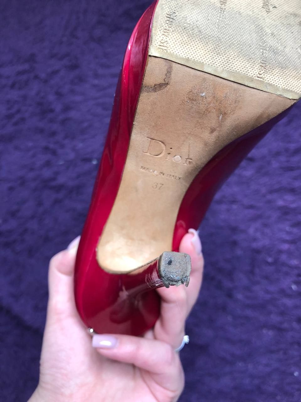 Christian Dior Monsieur Christian Dior Patent Leather Platform Slingback Pump Heels Size US 7 / IT 37 - 11 Thumbnail