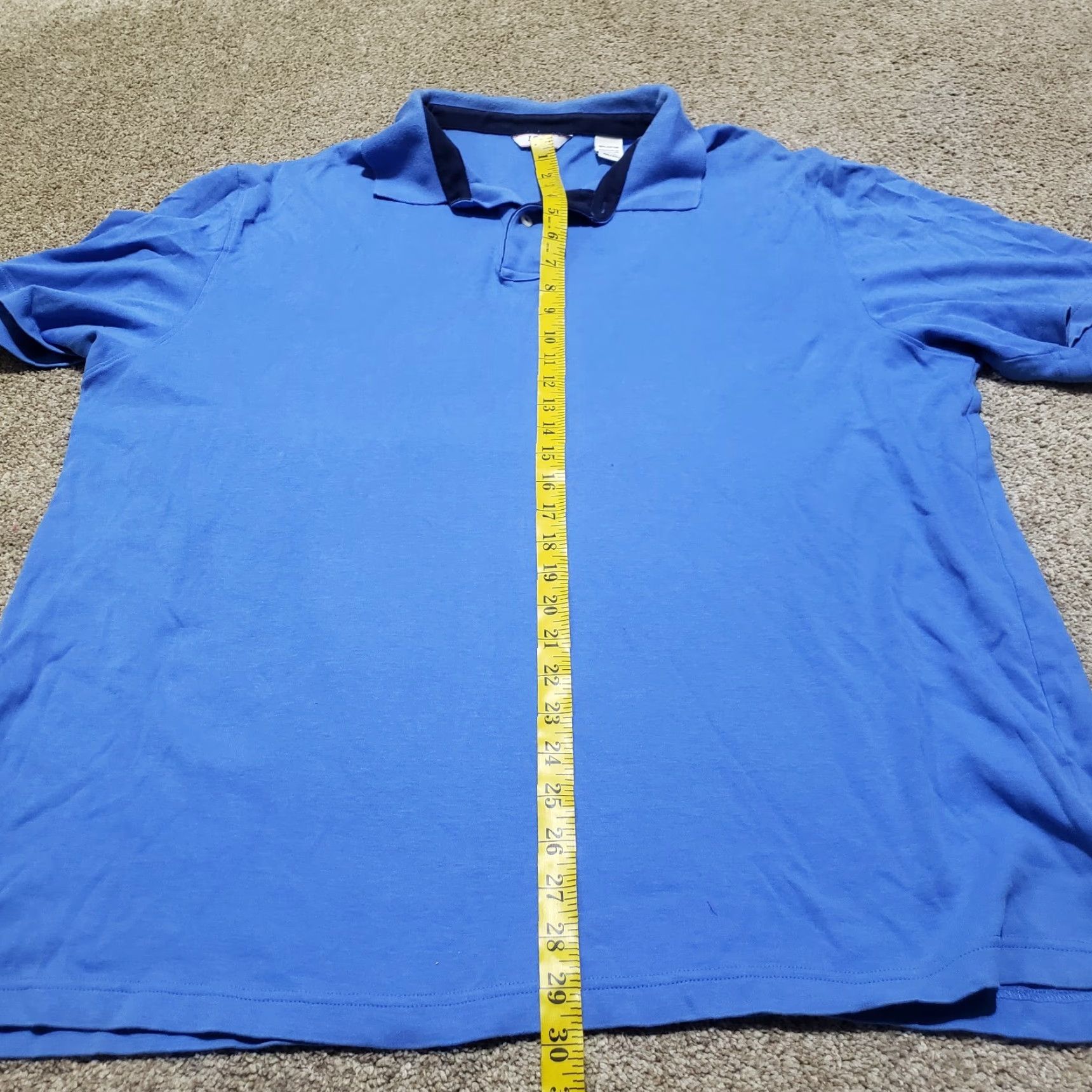 Izod VINTAGE IZOD Polo Shirt Men Adult Short Sleeve Blue 2XL Casual Sports Size US XXL / EU 58 / 5 - 6 Thumbnail