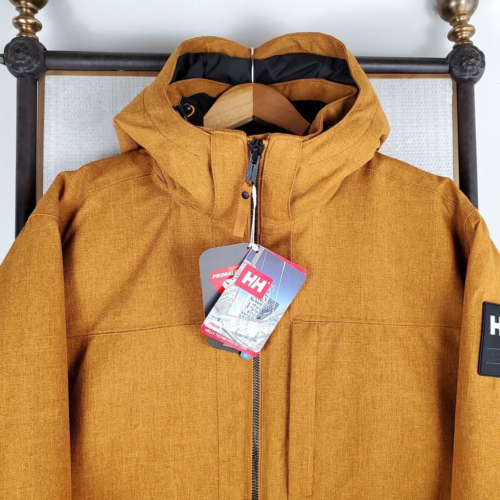 Helly Hansen Helly Hansen Jacket Mens XL Primaloft Rise Insulated Hooded Waterproof Winter Windproof Reflective Helly Tech Full Zip Beige Size US XL / EU 56 / 4 - 3 Thumbnail