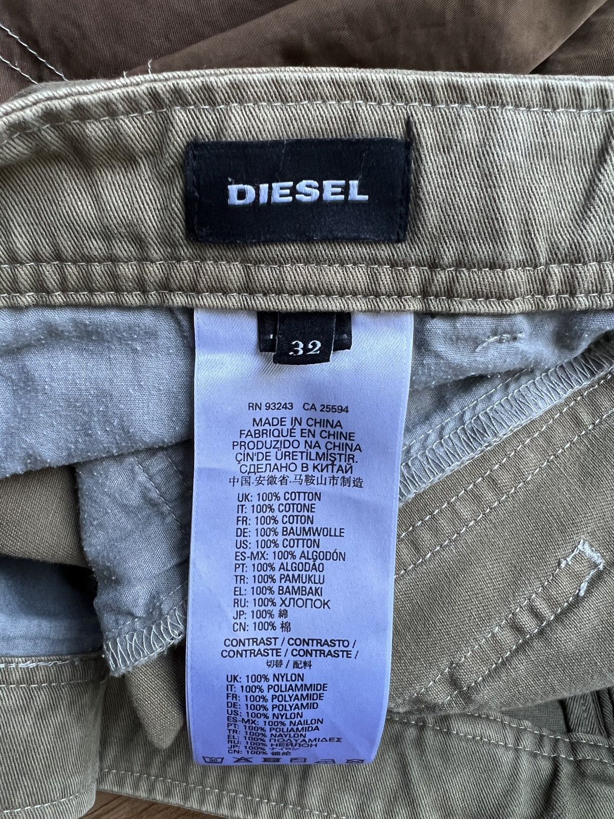 Diesel Light brown Diesel P-TRENT straight trousers 32/32 Size US 32 / EU 48 - 9 Thumbnail