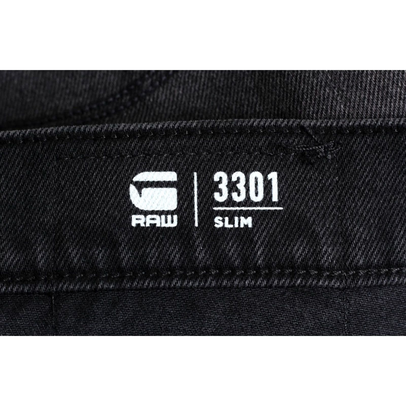 G-Star G-Star 3301 Slim Jeans Men W32 L30 Stretch DZ7428 Jeans, Denim, Grey, 5-Pocket, Mid Rise, Size 32, Regular, Designer, Vintage: No, Mens Size US 32 / EU 48 - 5 Thumbnail