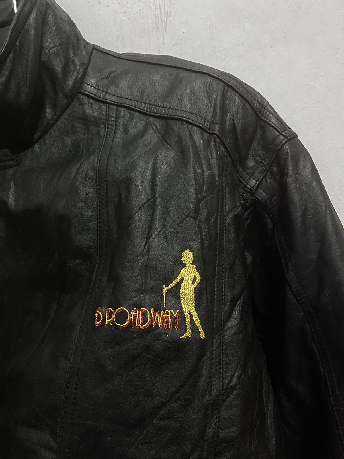 Japanese Brand BROADWAY Rider Double Collar Leather Jacket Size US M / EU 48-50 / 2 - 4 Thumbnail