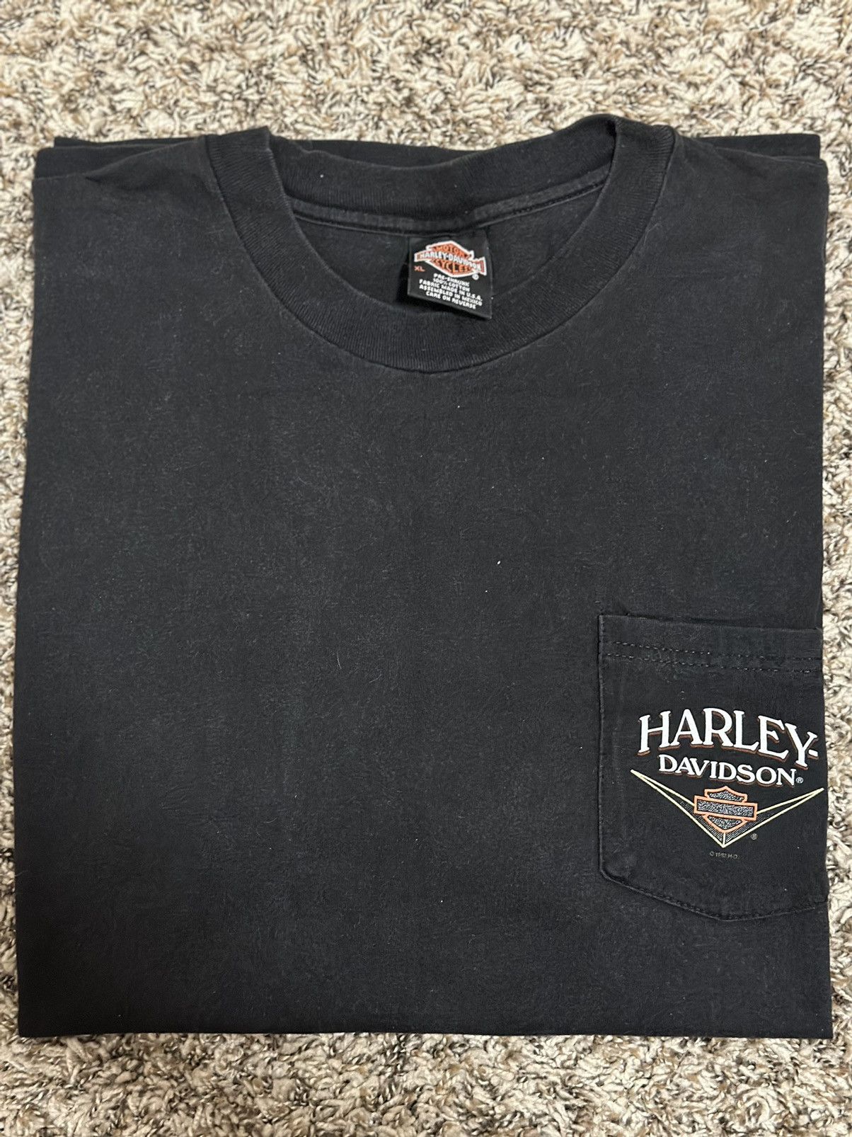 Vintage 1997 Harley Davidson Outpost Tee Size US XL / EU 56 / 4 - 2 Thumbnail