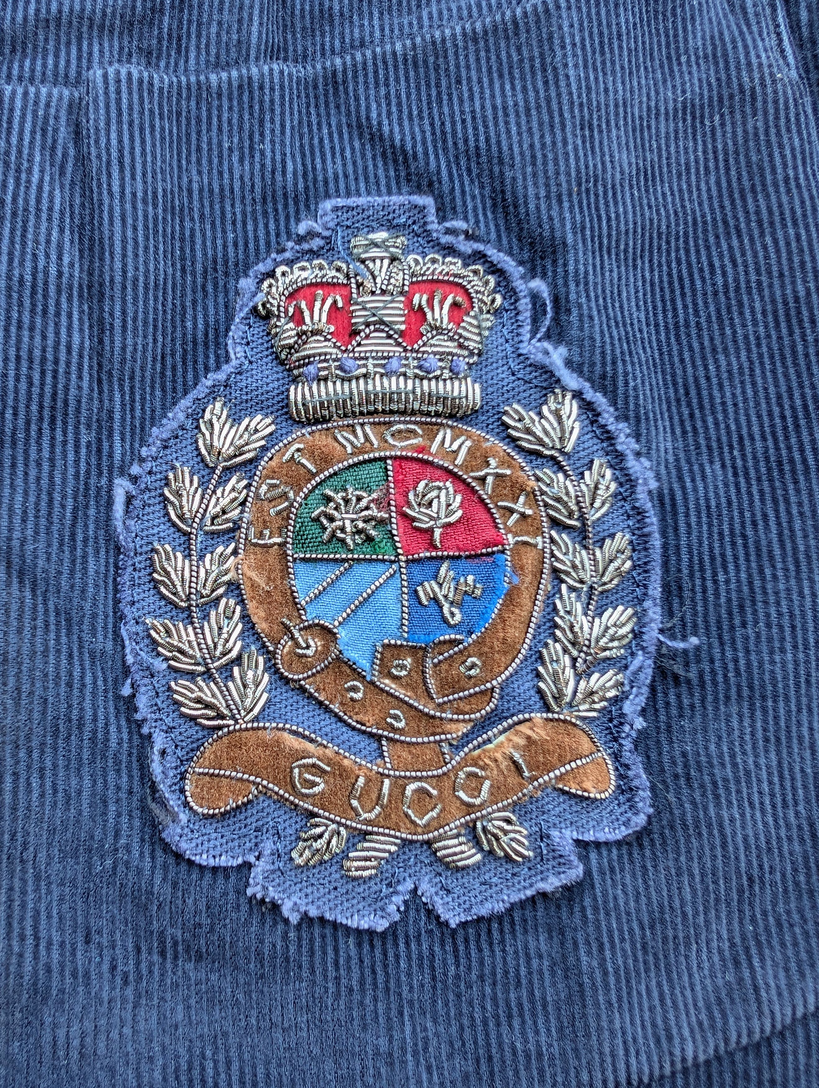 Gucci Gucci Corduroy Crest Blazer Size 40R - 6 Thumbnail