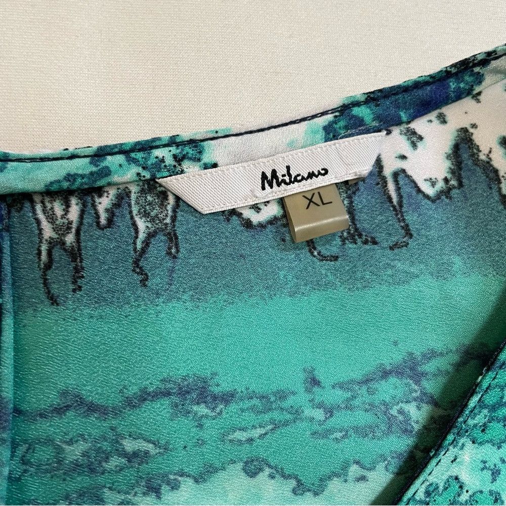 Other Milano Long Sleeve Blue Green Blouse Size XL Size XL / US 12-14 / IT 48-50 - 7 Thumbnail