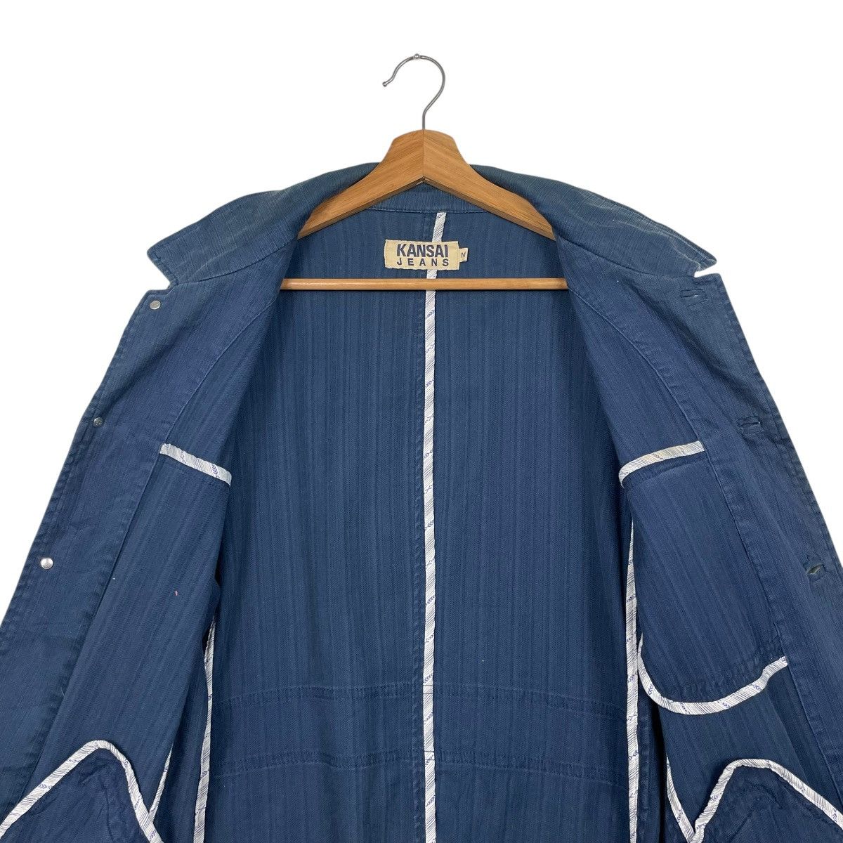 Kansai Yamamoto Kansai Yamamoto Blue Cotton Jacket Size US M / EU 48-50 / 2 - 12 Thumbnail