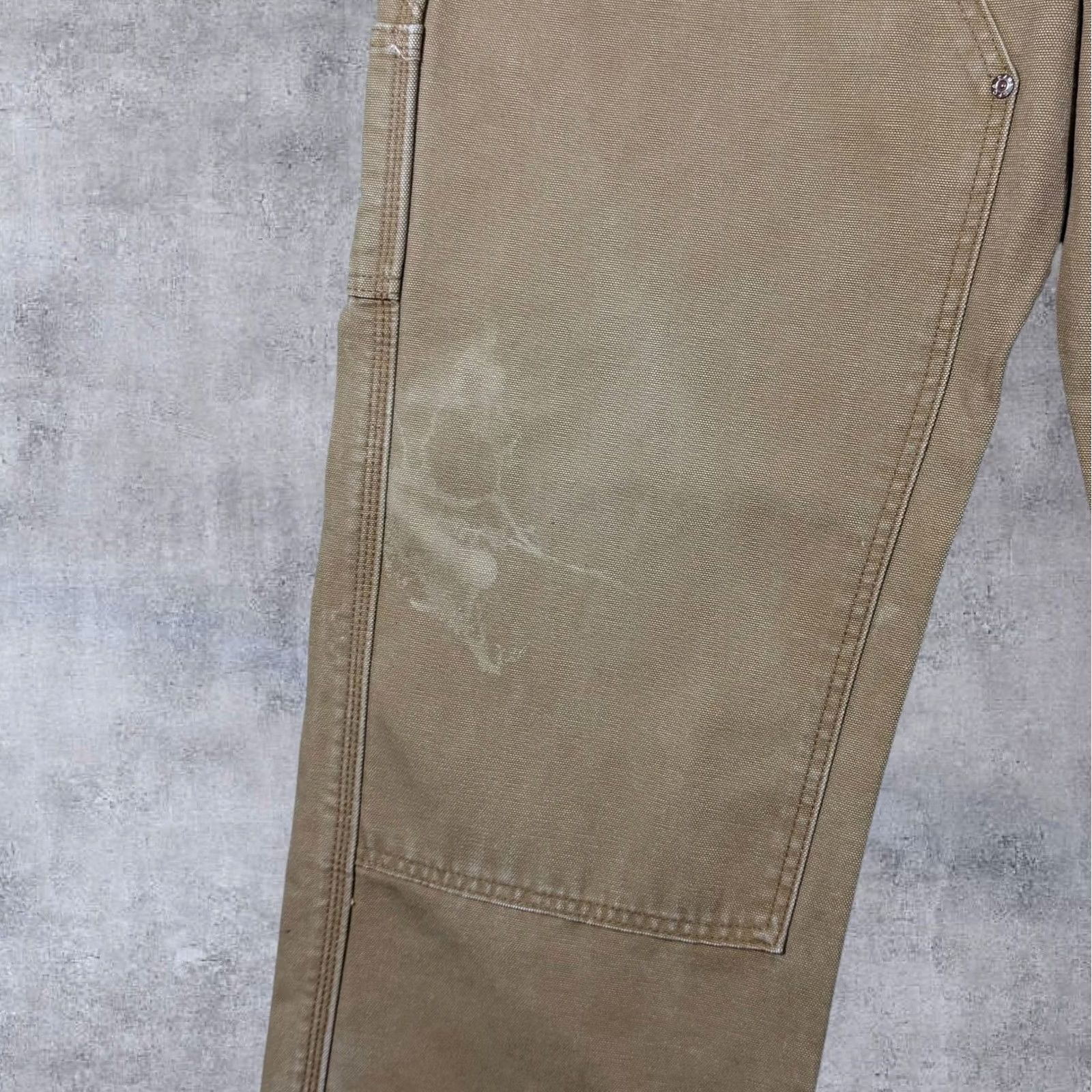 Levi's VINTAGE Levi's Workwear Fit Brown Heavy Cotton Carpenter Denim Jeans W42 L30 Mens Jeans Carpenter Denim Brown 42x30 10" Leg Rise 17" Zip Size US 42 / EU 58 - 6 Thumbnail