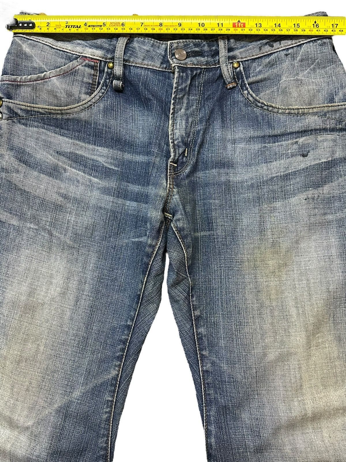 Edwin Vintage Edwin E-Function Mud Wash Faded Twisted Leg Jeans Size US 33 - 12 Thumbnail