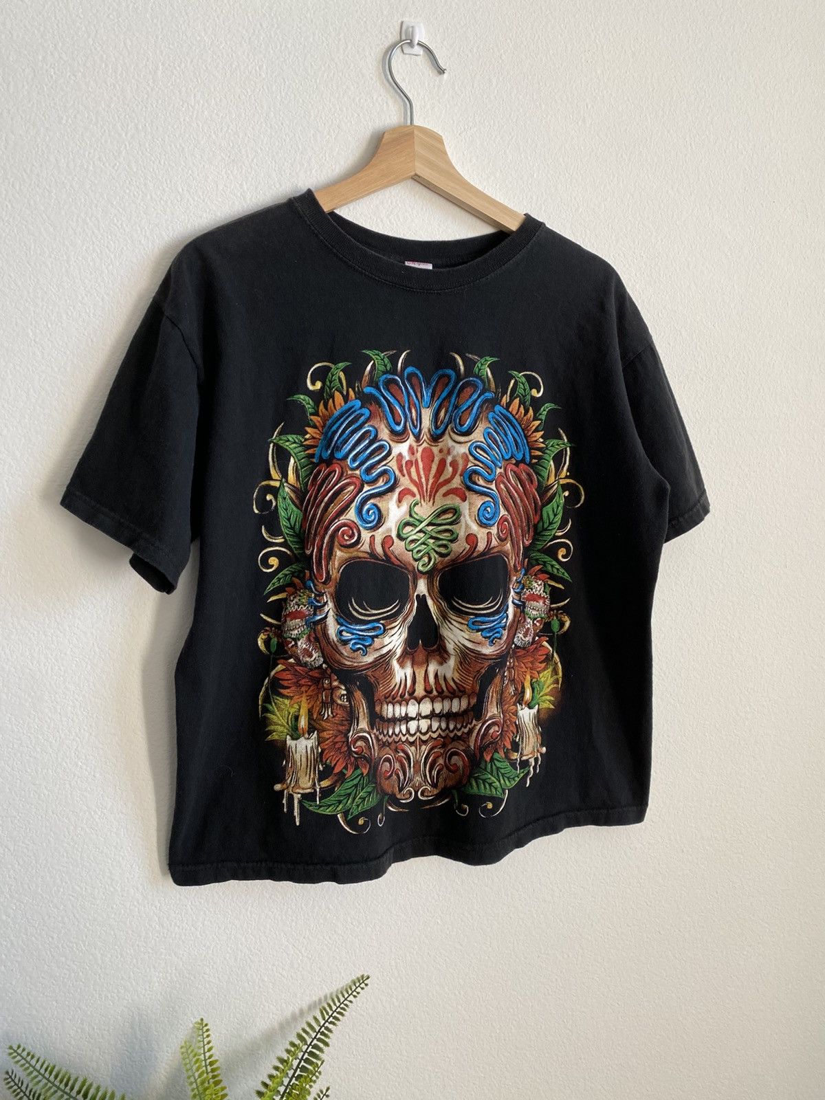 Vintage Day of the Dead Skull Tee Size US S / EU 44-46 / 1 - 3 Thumbnail