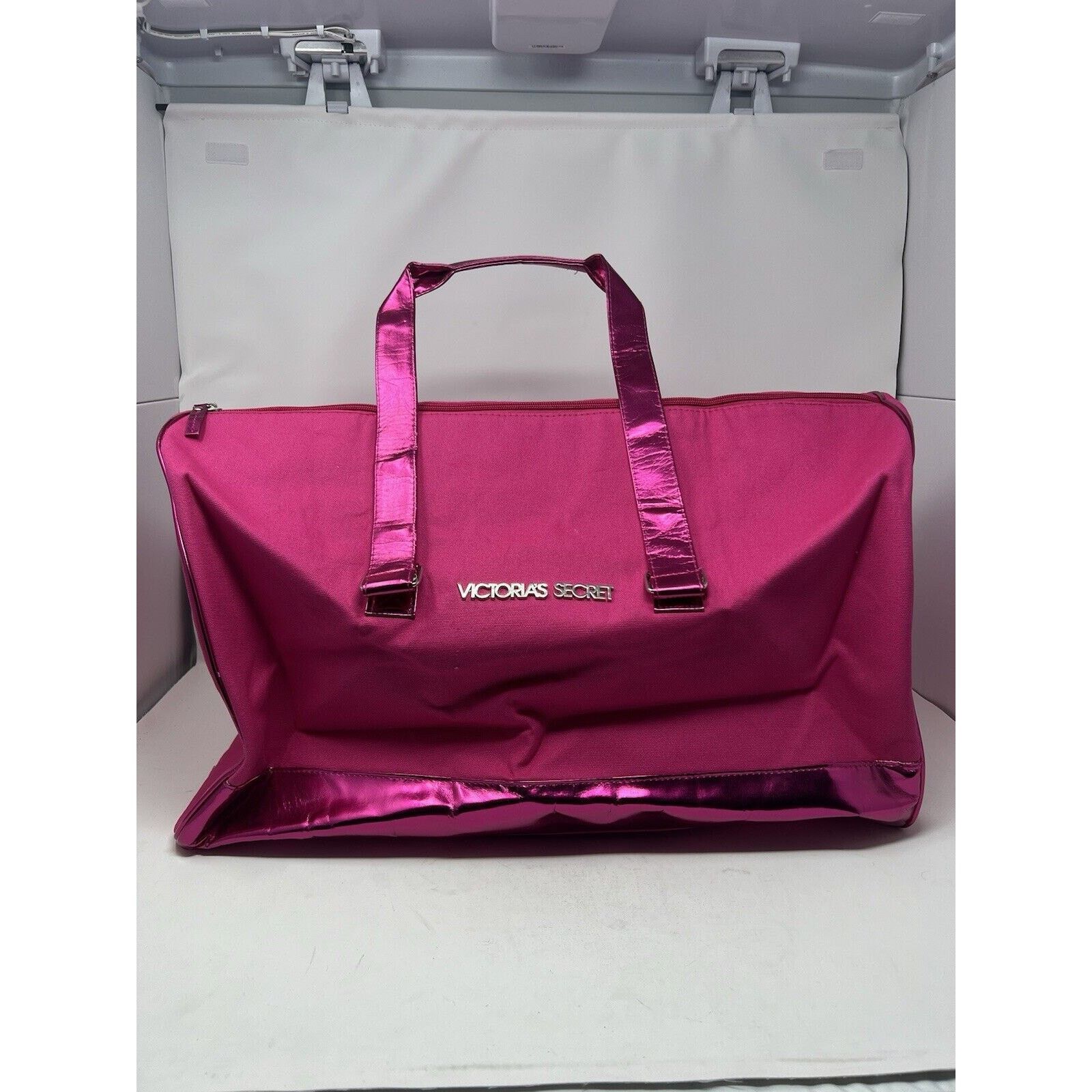 Victoria's Secret Victoria's Secret Travel Tote Bag Hot Pink Foil NWT $99 MSRP Size ONE SIZE - 1 Thumbnail
