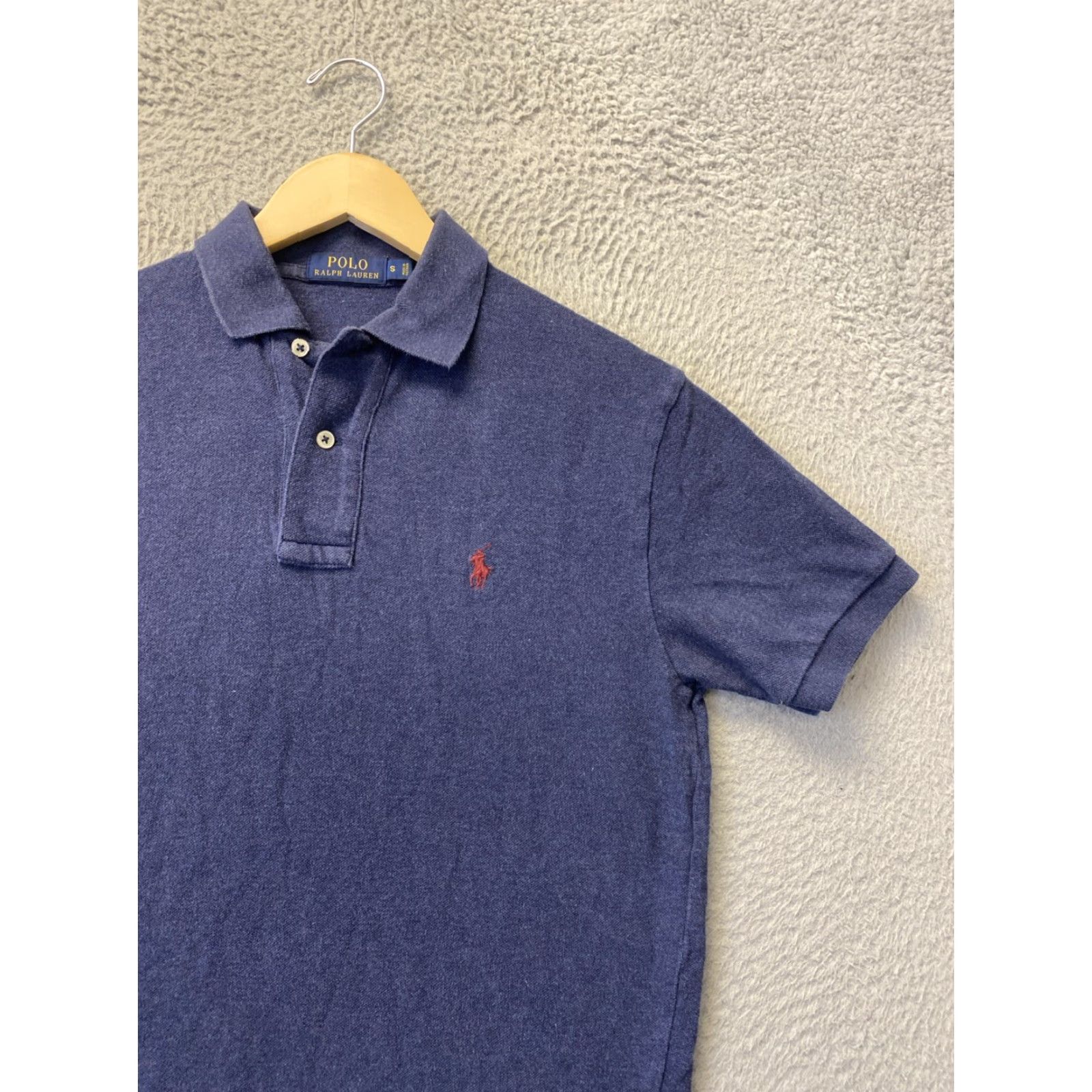 Polo Ralph Lauren VINTAGE Ralph Lauren Polo Shirt Men Small Navy Solid 85-77 Slim Fit Casual Smart-Casual Size US S / EU 44-46 / 1 - 2 Thumbnail
