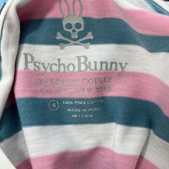 Psycho Bunny Psycho Bunny Striped Mens Classic Crew Neck T Tee Shirt Size US S / EU 44-46 / 1 - 6 Thumbnail