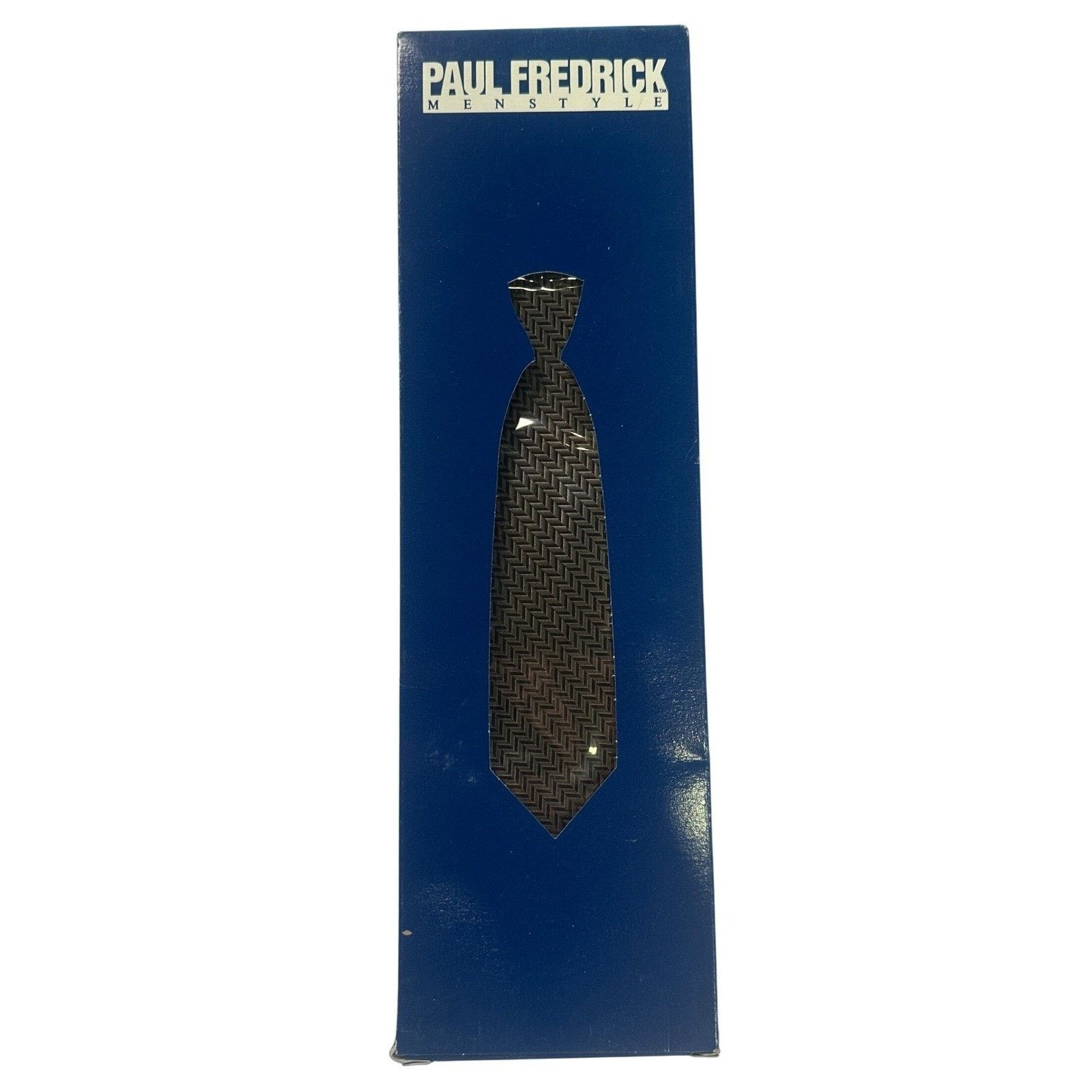 Paul Fredrick Paul Fredrick Silk Tie Herringbone Pattern Brown Formal NWT Size ONE SIZE - 6 Thumbnail