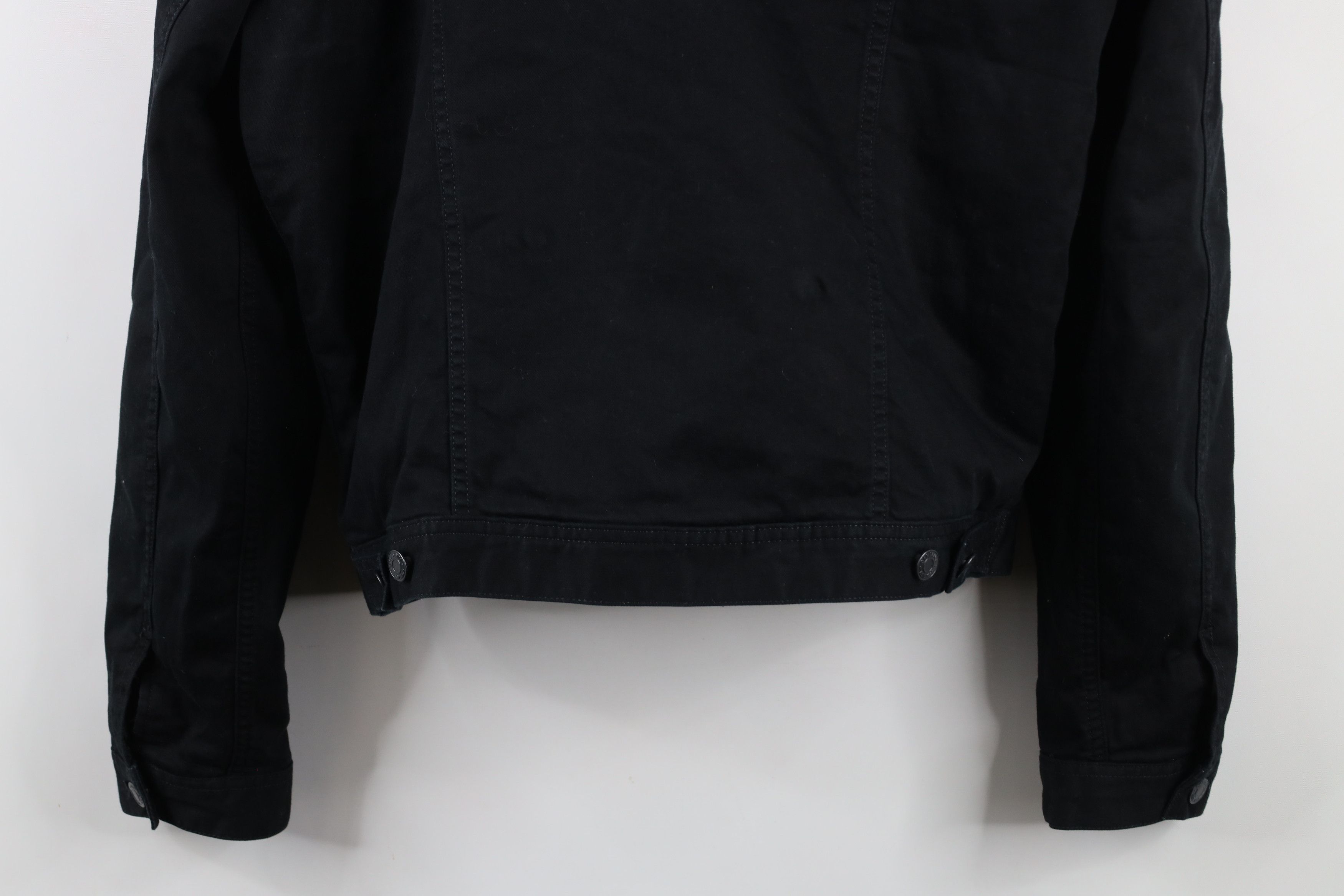 Gap × Vintage Vintage Y2K Gap Deep Pile Fleece Lined Trucker Jacket Black Size XL / US 12-14 / IT 48-50 - 16 Thumbnail