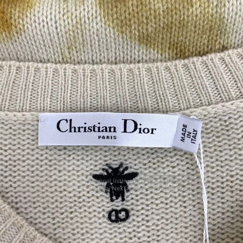 Dior Dior Beige floral ink painting inlaid cashmere round-neck Size XS / US 0-2 / IT 36-38 - 6 Thumbnail
