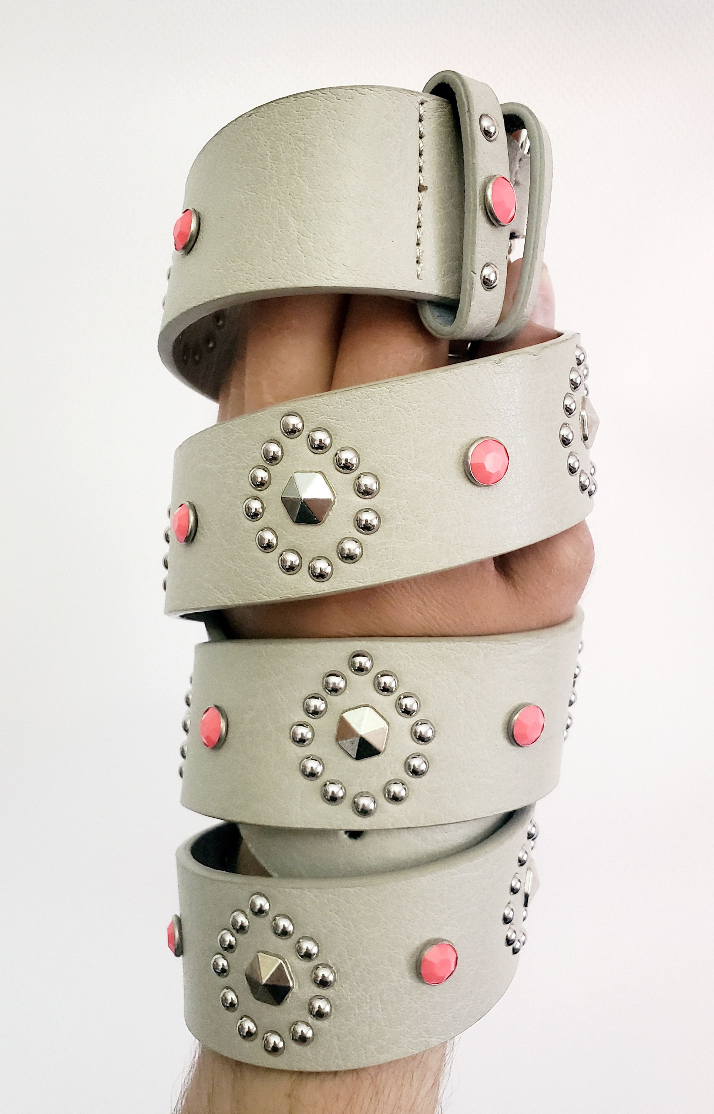Hysteric Glamour × Japanese Brand × Vintage vintage y2k pyramid studded metal punk alt belt length130 cm Size ONE SIZE - 3 Thumbnail