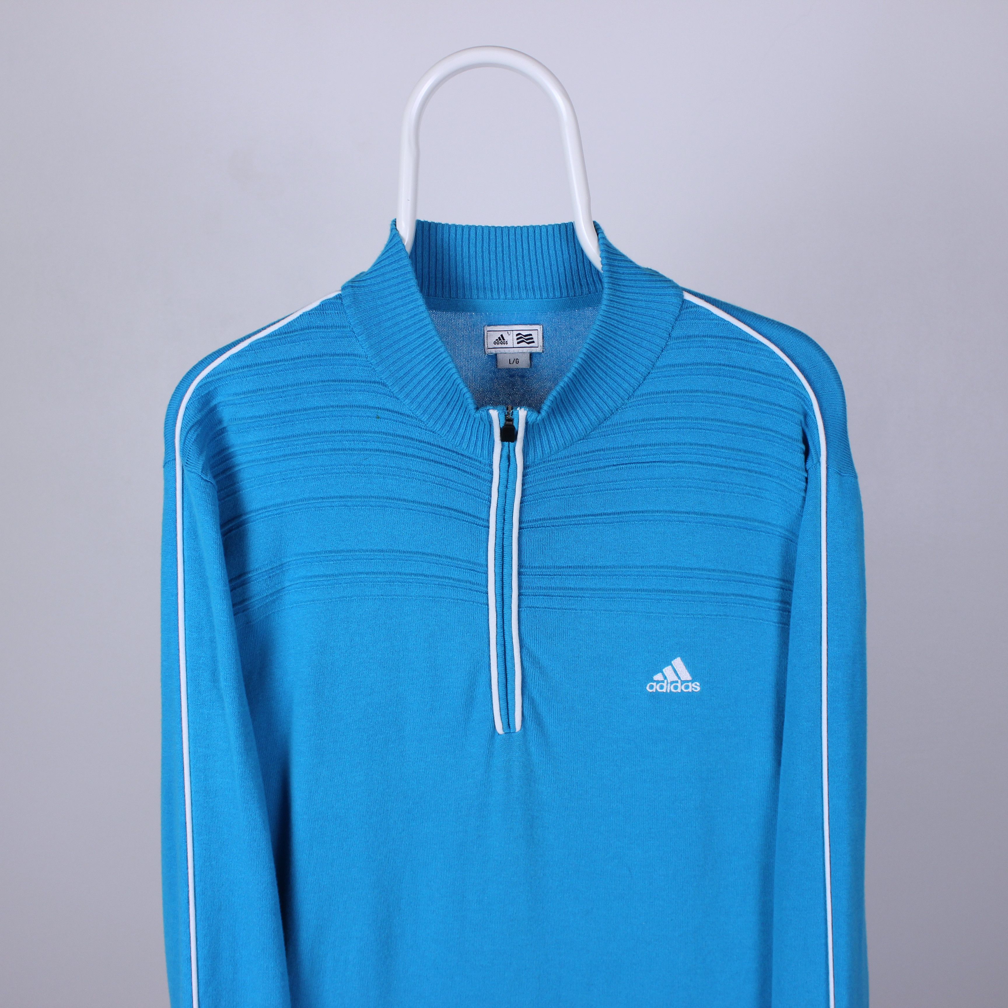 Adidas Adidas golf wool sweater jumper zip blue L Size US L / EU 52-54 / 3 - 1 Thumbnail