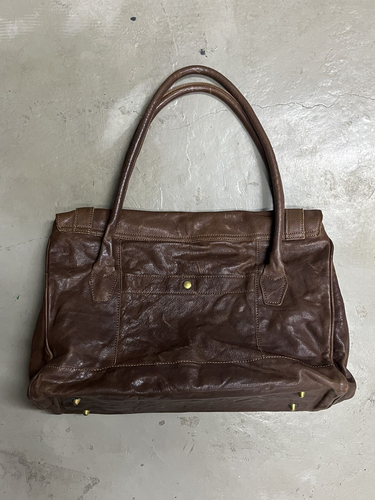 Leather Leather Birkin Japanese Brand 1 Metre Carre Cowhide Bag Size ONE SIZE - 11 Thumbnail