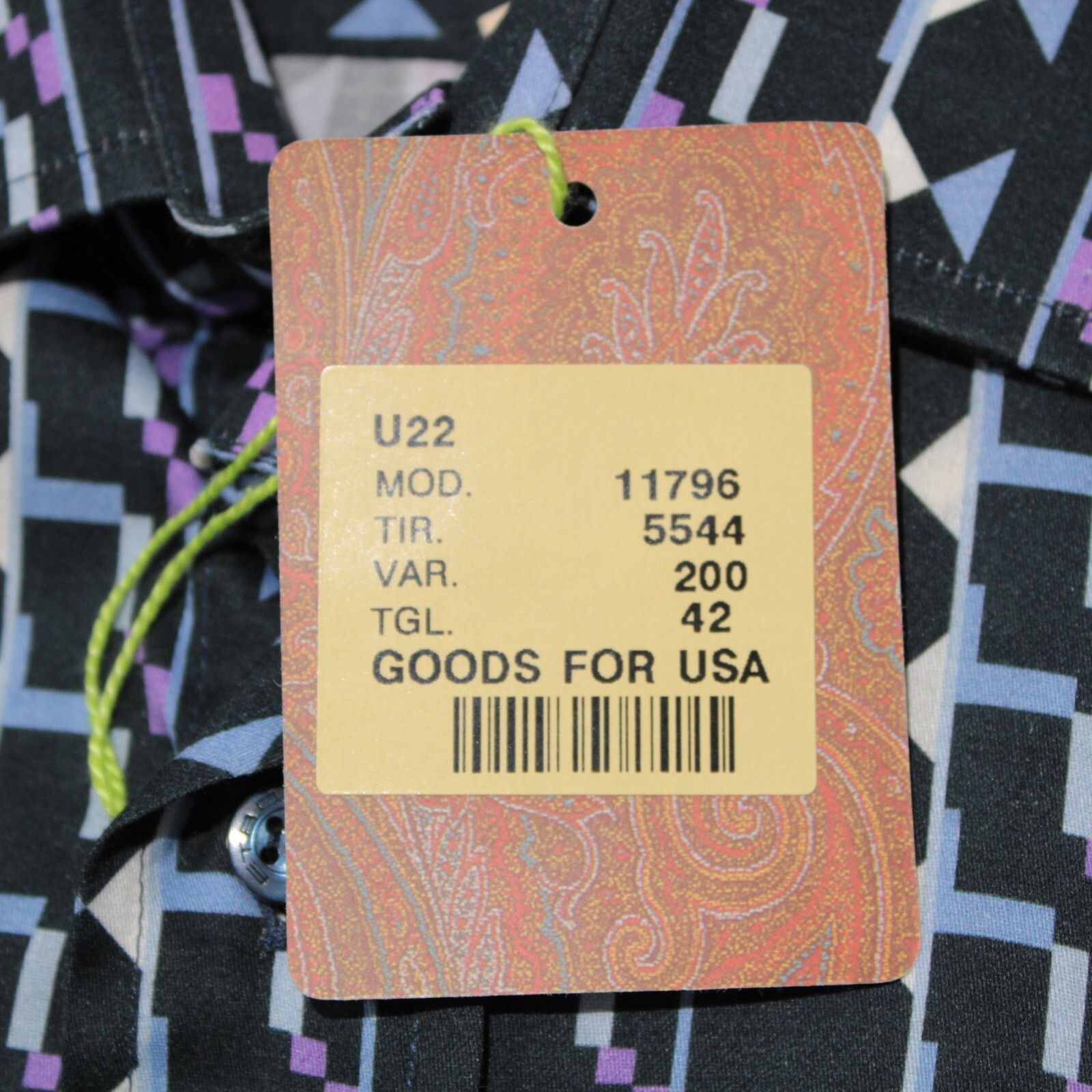 Etro ETRO New with tags Shirt Size L US In Blue Size US L / EU 52-54 / 3 - 2 Thumbnail