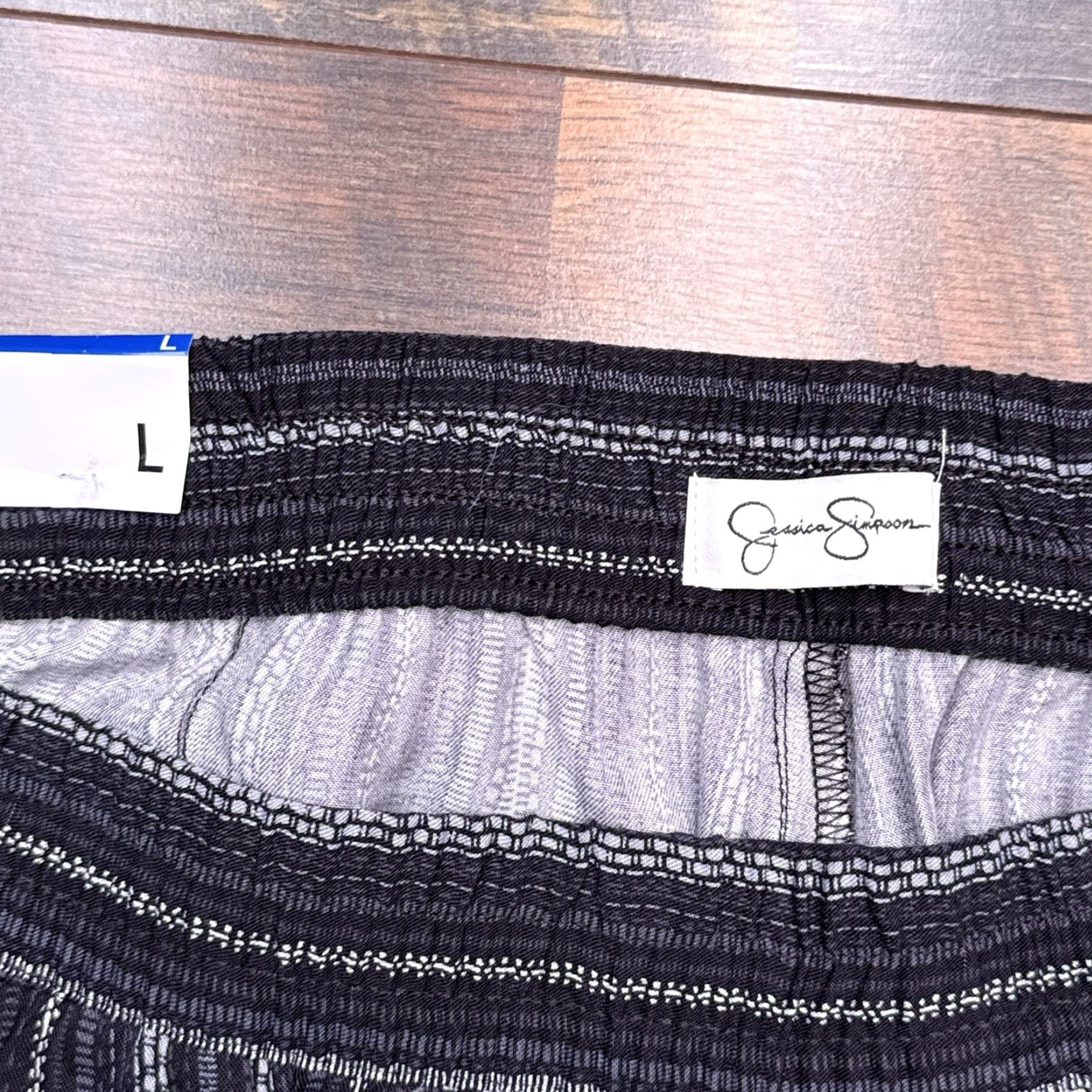 Jessica Simpson Jessica Simpson Cadie Pants Womens Large Black Striped High Rise New Size 36" / US 14 / IT 50 - 5 Thumbnail