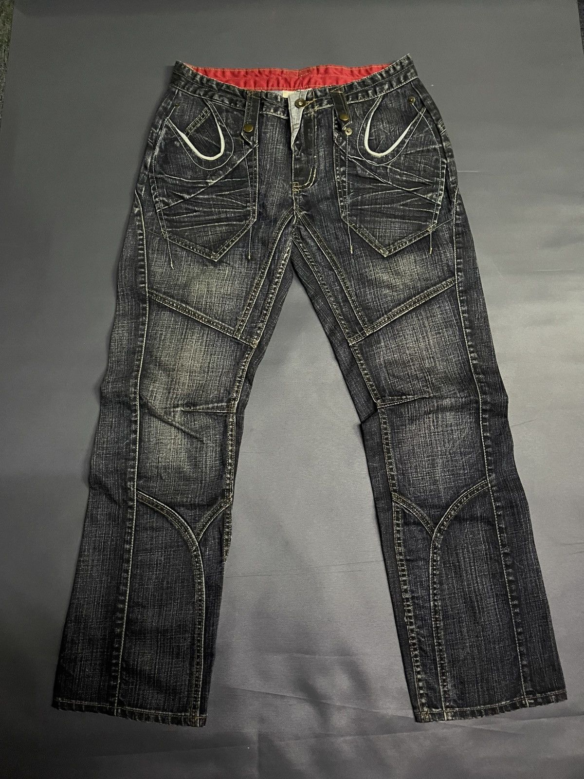 Japanese Brand × Le Grande Bleu (L.G.B.) FLARED RARE PUNK STYLE JAPANESE BRAND DESIGNER JEANS Size US 33 - 1 Thumbnail