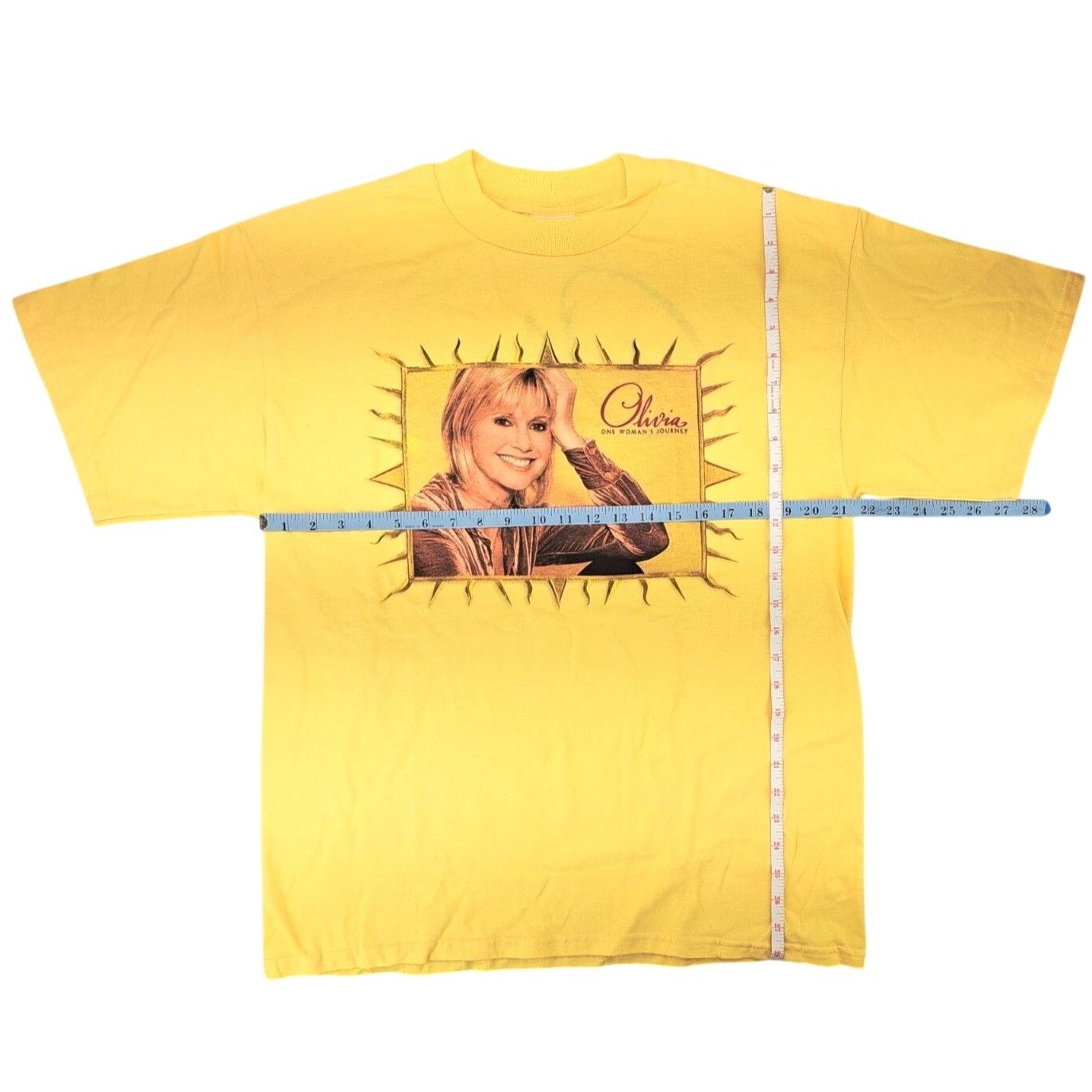 Tultex Vintage Olivia Newton-John 1 Woman's Journey Yellow T-Shirt Size US L / EU 52-54 / 3 - 5 Thumbnail