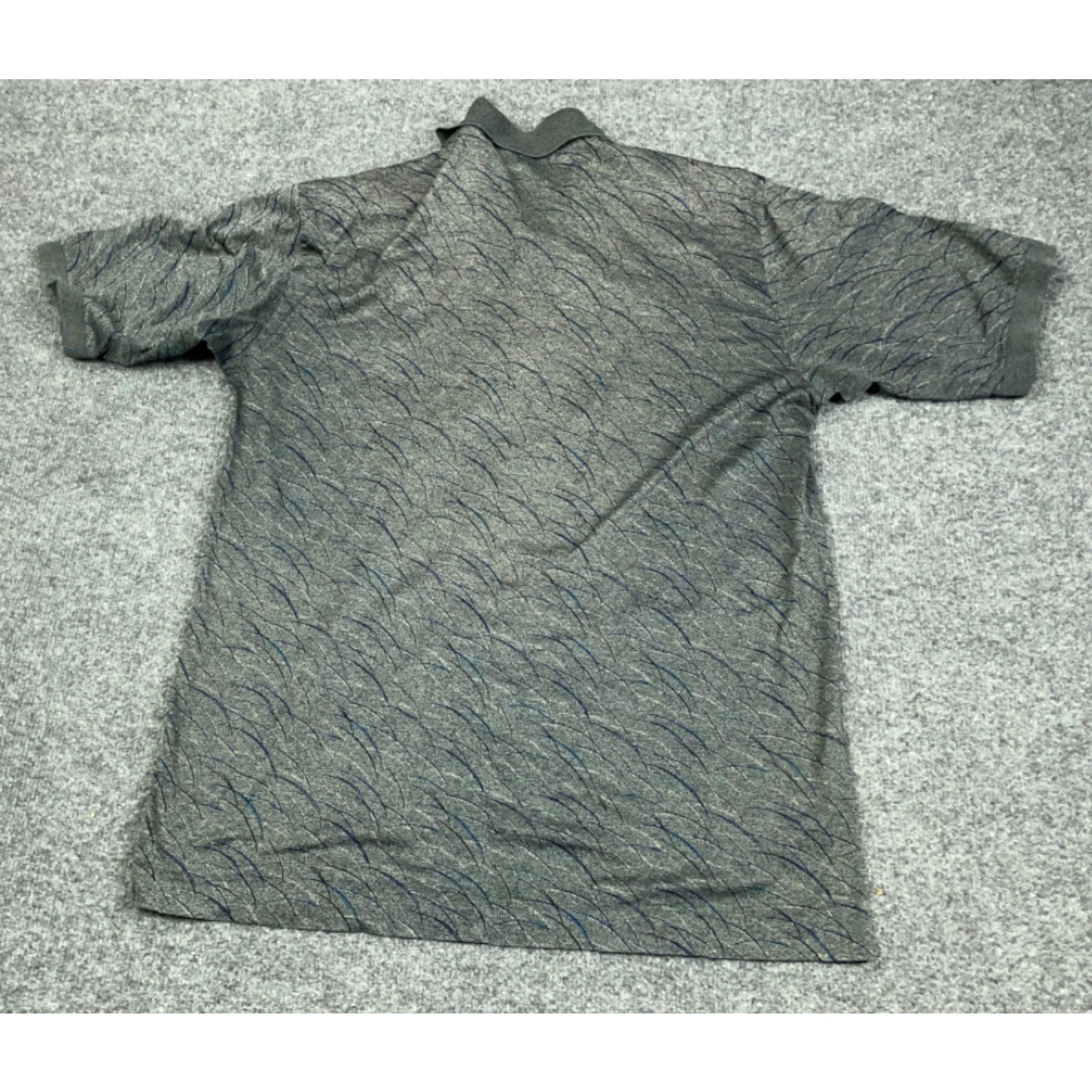 Vintage VINTAGE Bobby Jones Men's Polo Shirt Adult Large Gray Abstract Geometric Pattern 90s Retro Preppy Made in Italy Size US L / EU 52-54 / 3 - 2 Thumbnail