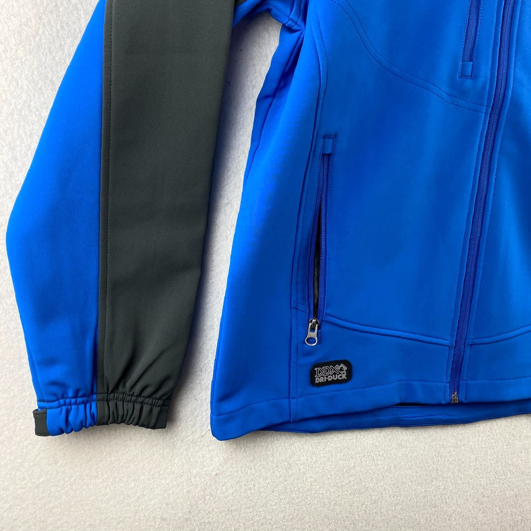 Vintage DRI DUCK Jacket Mens M Medium Black Blue Full Zip Weather Resistant Performance Size US M / EU 48-50 / 2 - 4 Thumbnail