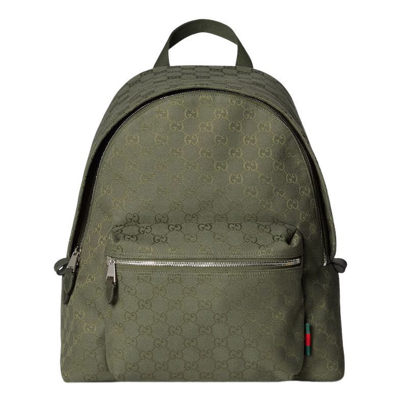 Gucci GUCCI $2800 Forest Green Canvas Medium Backpack New & Authen Size ONE SIZE - 1 Thumbnail