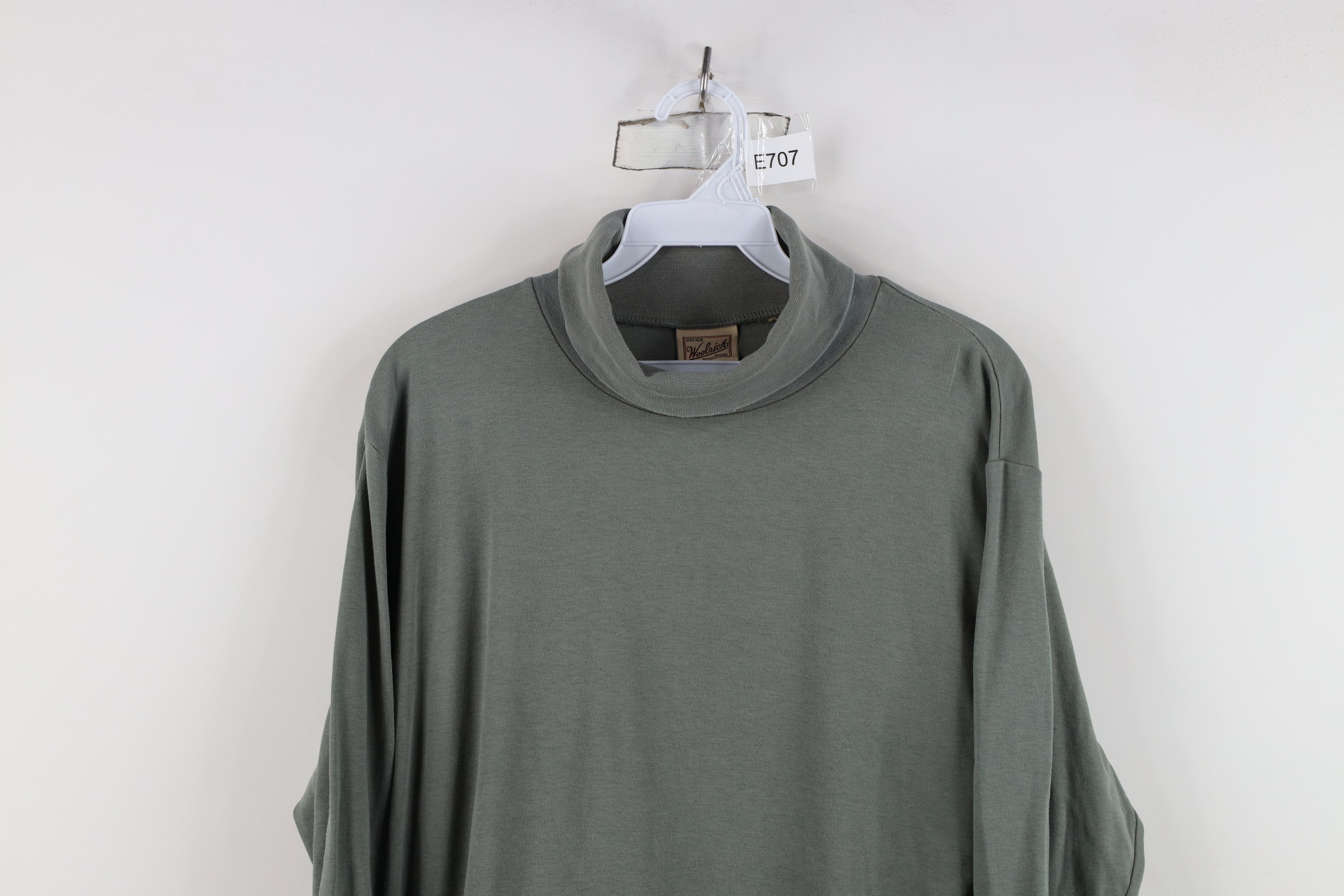 Woolrich Woolen Mills Vintage 90s Woolrich Long Sleeve Turtleneck T-Shirt Green Size US M / EU 48-50 / 2 - 2 Thumbnail