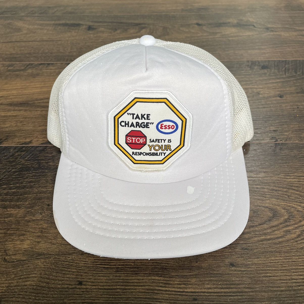 Vintage Vintage Esso safety trucker hat Size ONE SIZE - 1 Thumbnail