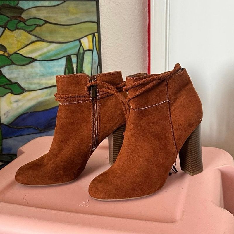 Other bamboo scenery brown platform boots heels Size US 9 / IT 39 - 1 Thumbnail