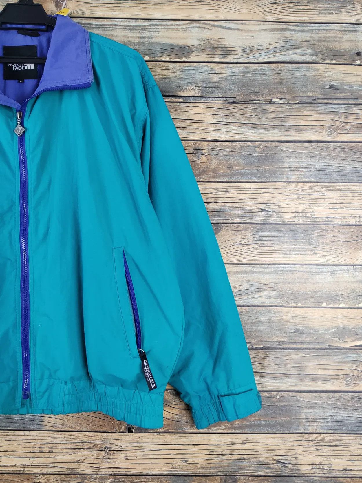 The North Face D The North Face Turquoise Nylon Sweaters windbreaker #006 Size US L / EU 52-54 / 3 - 14 Thumbnail