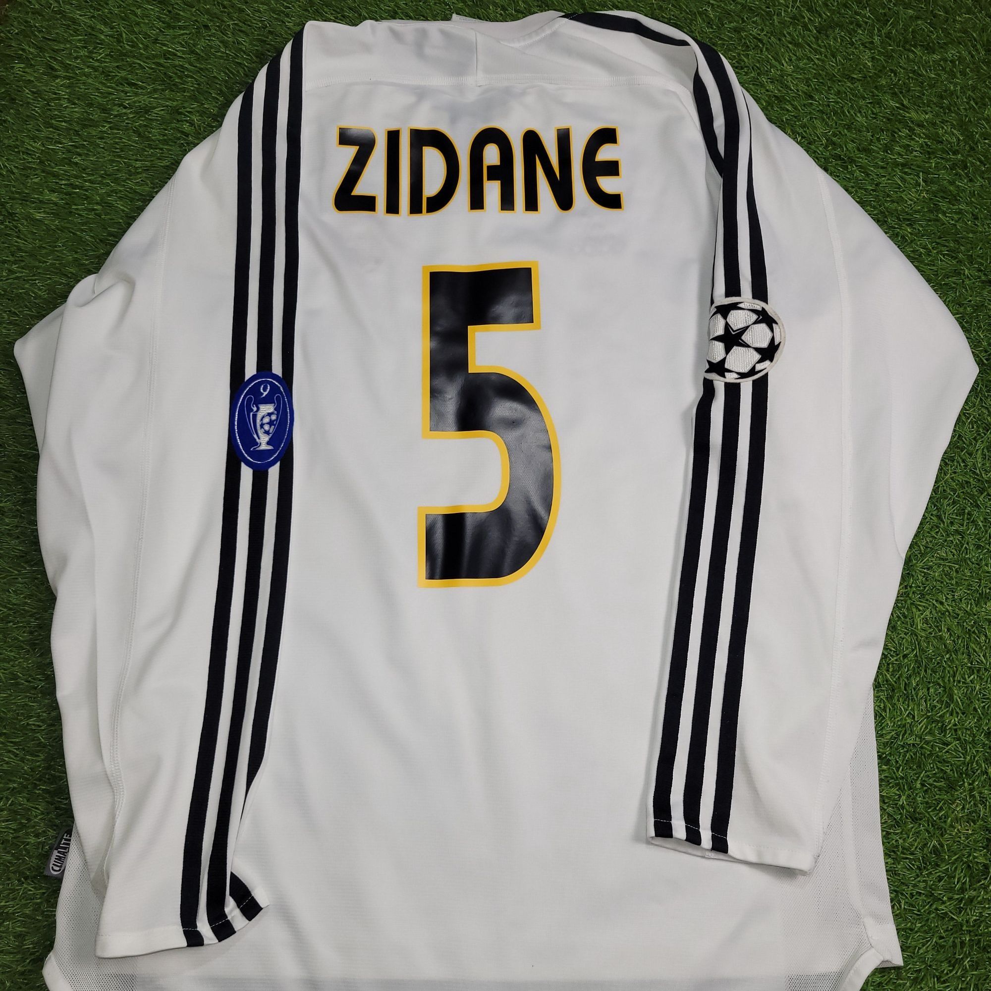 Adidas Zidane Real Madrid 2003 2004 UEFA Long Sleeve Soccer Jersey Size US M / EU 48-50 / 2 - 1 Thumbnail