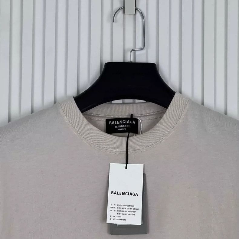 Balenciaga Balenciaga Beige Embroidered Logo Short Sleeve Shirt-2505 Size US XS / EU 42 / 0 - 3 Thumbnail