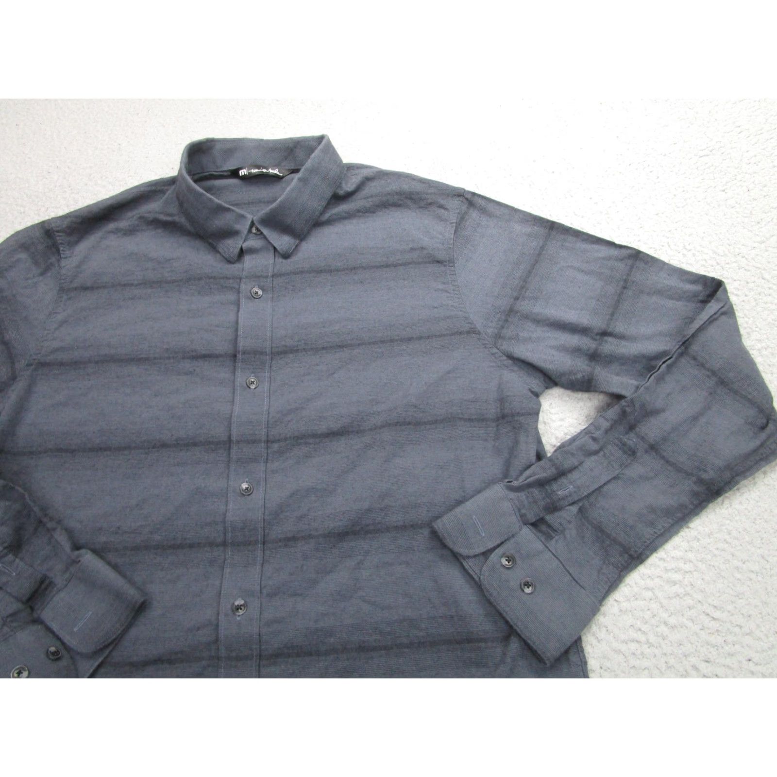 TravisMathew Travis Mathew Shirt Mens Large Gray Tonal Stripe Button Down Long Sleeve Stretch Size US L / EU 52-54 / 3 - 2 Thumbnail