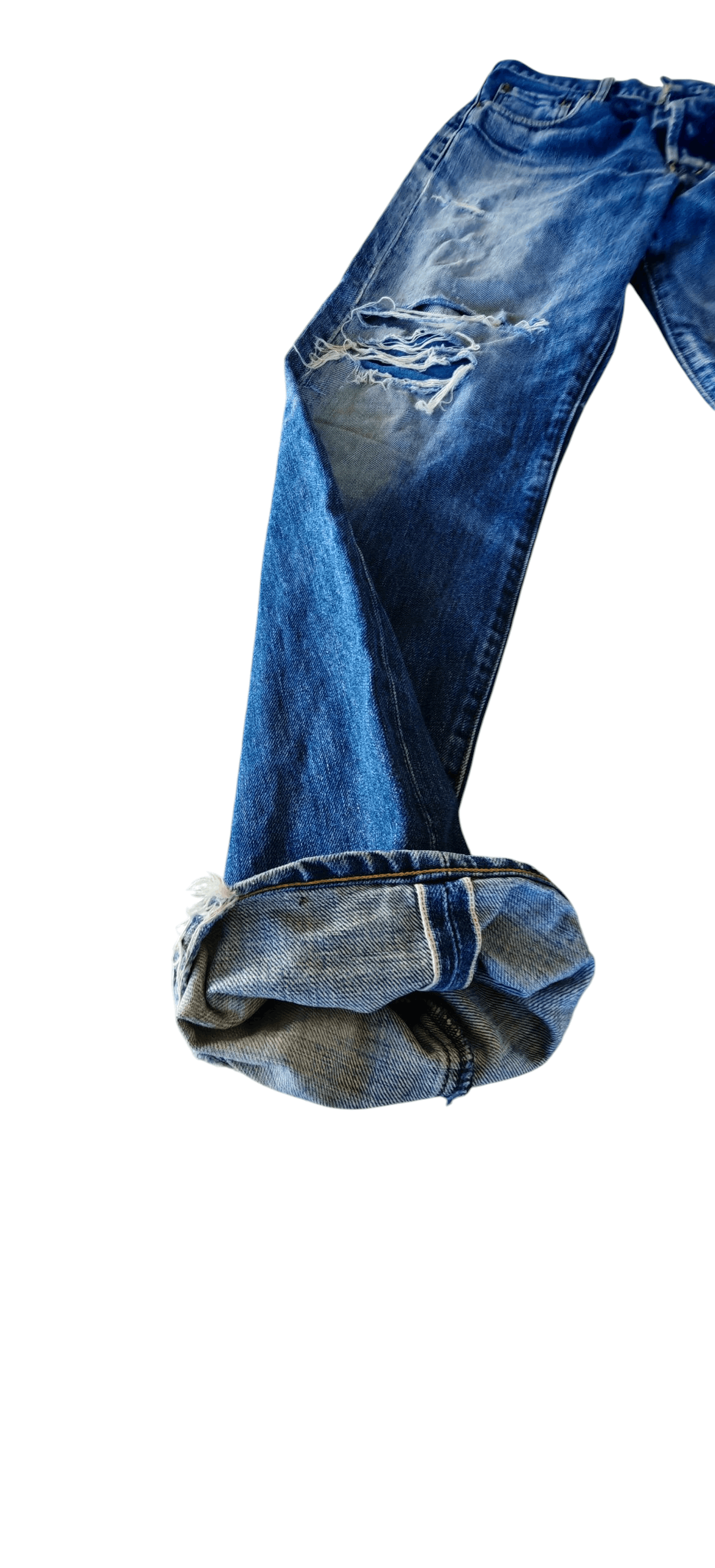 Levi's Vintage Clothing Levis 502 made in Japan selvedge distressed jeans Size US 30 / EU 46 - 8 Thumbnail