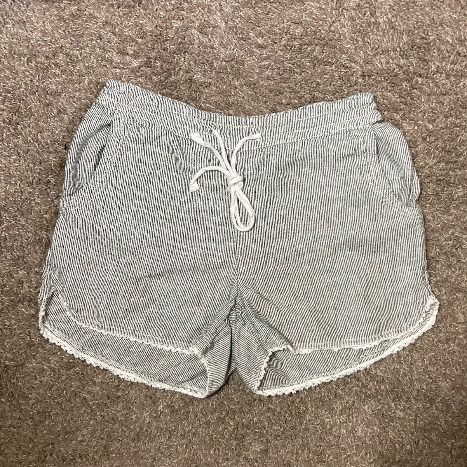 Other Womens Lounge Shortie Shorts Sz Medium Casual Sleepwear Grey Size 30" / US 8 / IT 44 - 2 Thumbnail