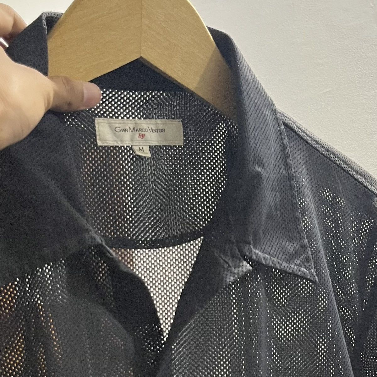 Japanese Brand Unique Mesh Shirt From Gian Marco Venturi Size US M / EU 48-50 / 2 - 4 Thumbnail