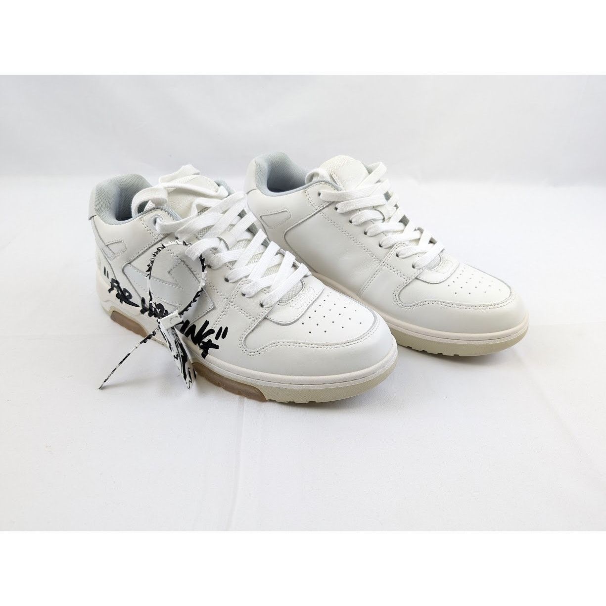 Off-White o1rshd1 Out Of Office Calf Low-Top Sneakers in White Size US 11 / EU 44 - 14 Thumbnail