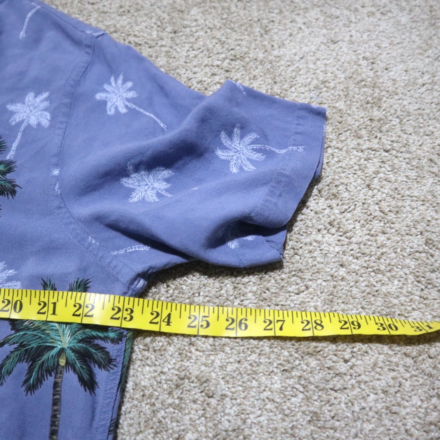 Vintage Saddlebred Shirt Hawaiian Button-Down Short Sleeve XL Blue Floral Palm Tree Men's Size XL Size US XL / EU 56 / 4 - 5 Thumbnail